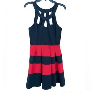 RED AND BLACK FORMAL DRESS